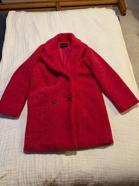 WHO WHAT WEAR Red Coat, Womans S